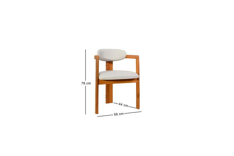 Karmstol Cheri - Cream/Ek - Möbler - Fåtölj & stolar - Matstol & köksstol