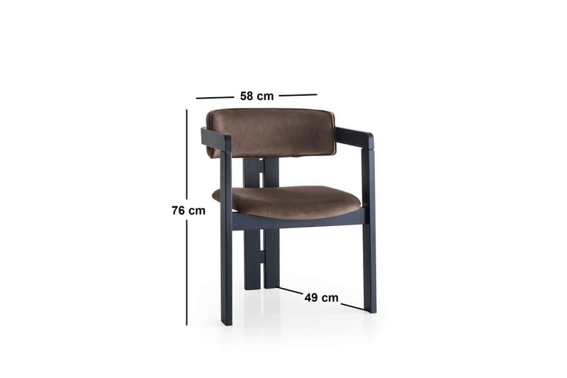 Karmstol Diontae - Svart/Brun - Möbler - Fåtölj & stolar - Matstol & köksstol