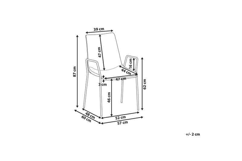 Matstol Royos 2-pack - Sammet/Beigegrå - Möbler - Fåtölj & stolar - Karmstol