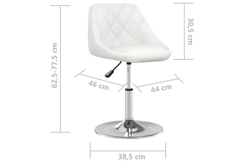 Matstolar 4 st vit konstläder - Vit - Möbler - Fåtölj & stolar - Karmstol