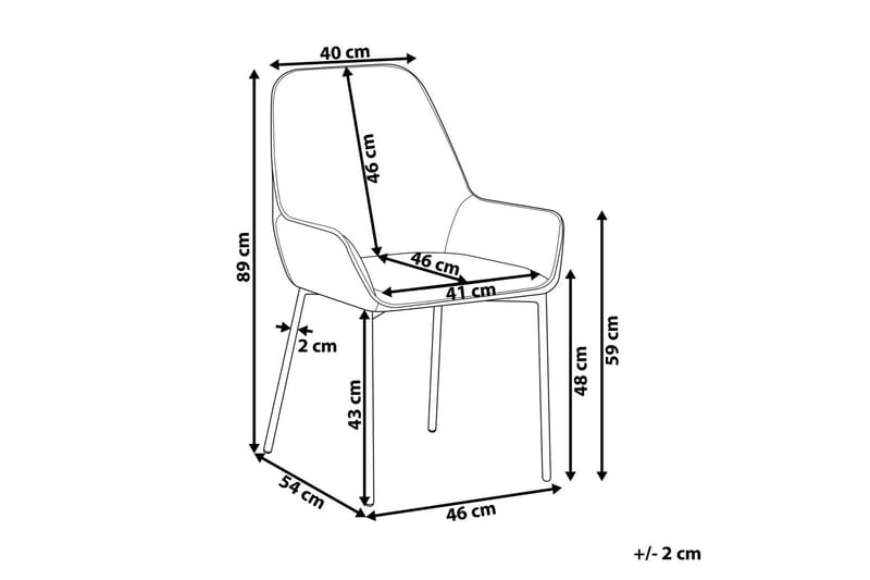 Stol Askerollo 2-pack - Vit - Möbler - Fåtölj & stolar - Karmstol