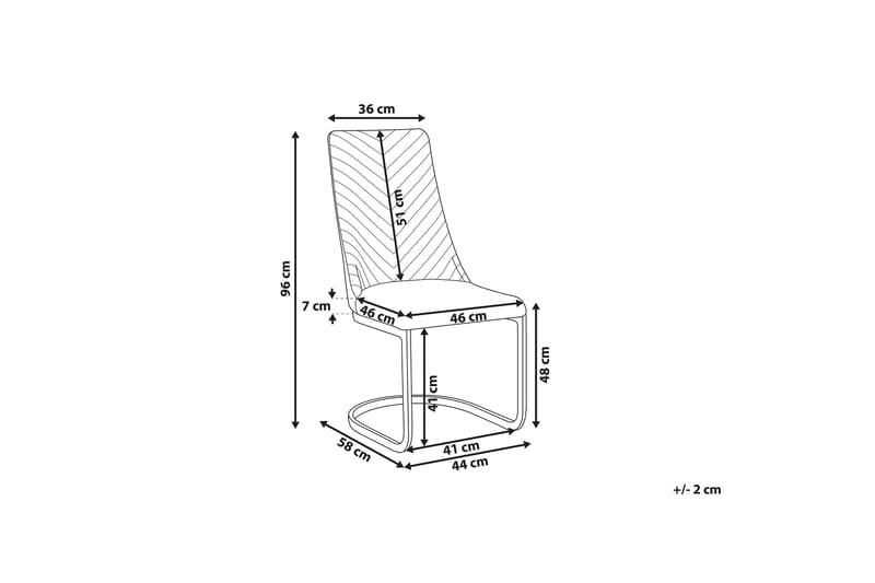 Matstol Amsbry 2-pack - Sammet/Marinblå - Möbler - Fåtölj & stolar - Matstol & köksstol