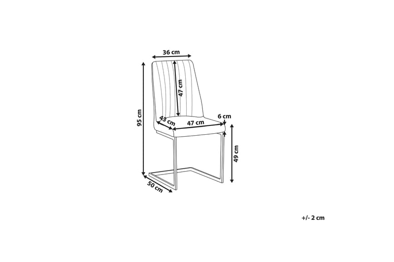 Matstol Aynia 2-pack - Sammet/Grå - Möbler - Fåtölj & stolar - Matstol & köksstol