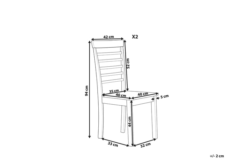 Matstol Coulby 2-pack - Vit/Ljust Trä - Möbler - Fåtölj & stolar - Matstol & köksstol