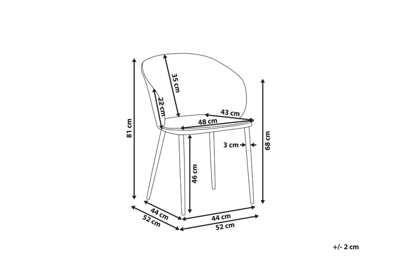 Matstol Vicco 2-pack - Vit - Möbler - Fåtölj & stolar - Matstol & köksstol