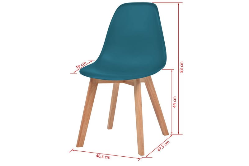 Matstolar 4 st turkos plast - Blå/Grön - Möbler - Fåtölj & stolar - Matstol & köksstol