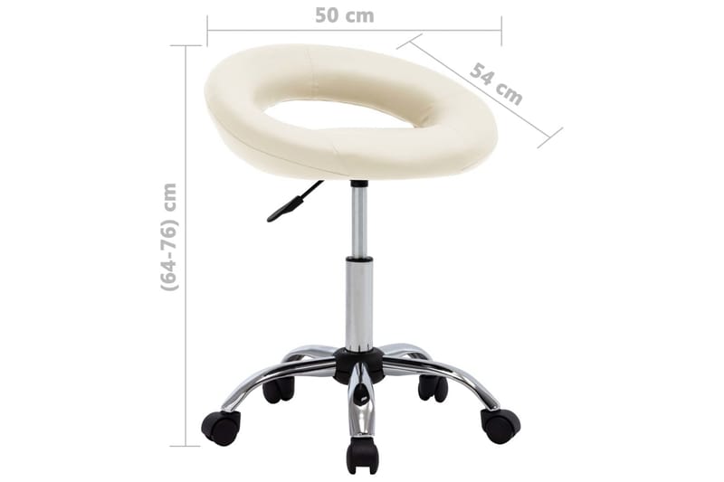 Snurrbar stol gräddvit konstläder - Vit - Möbler - Fåtölj & stolar - Matstol & köksstol