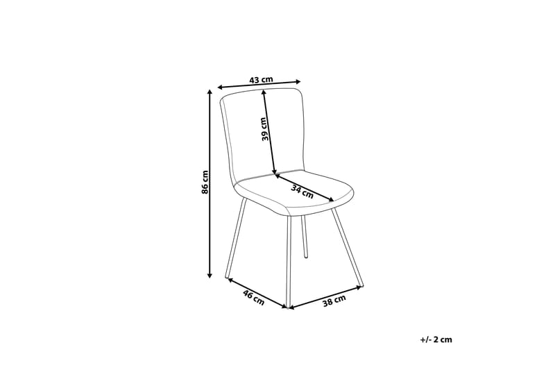 Stol Apes 2-Pack Sammet - Blå - Möbler - Fåtölj & stolar - Matstol & köksstol