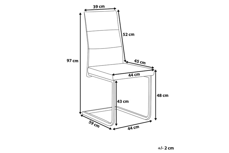 Stol Caceda 2-Pack Konstläder - Vit - Möbler - Fåtölj & stolar - Matstol & köksstol