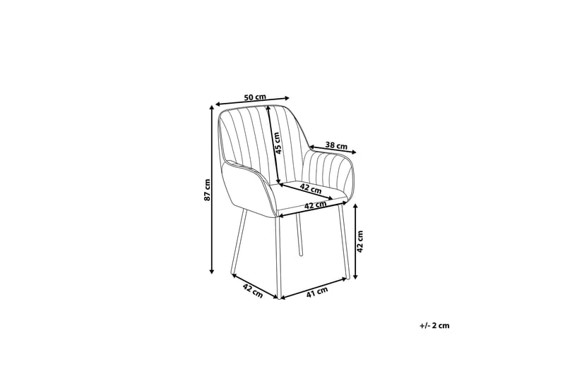 Stol Gimena 2-Pack Sammet - Blå - Möbler - Fåtölj & stolar - Matstol & köksstol