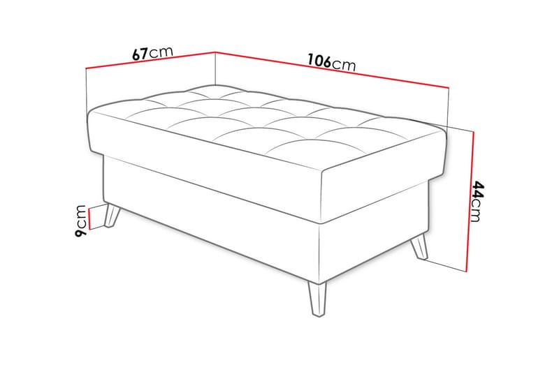 Amshyttan Fotpall 106 cm - Blå - Möbler - Fåtölj & stolar - Pall & puff - Fotpallar