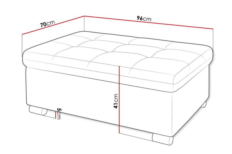 Dynir Fotpall 70 cm - Svart - Möbler - Fåtölj & stolar - Pall & puff - Fotpallar