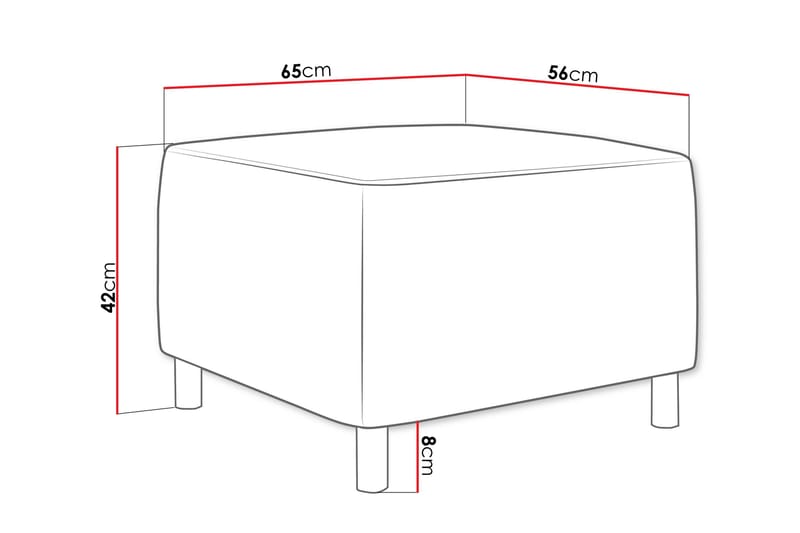 Eifion Fotpall 65 cm - Grön - Möbler - Fåtölj & stolar - Pall & puff - Fotpallar