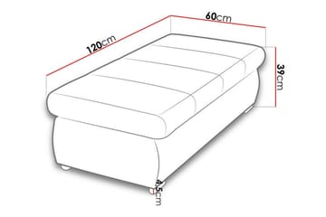 Fotpall Cerys 60 cm - Blå - Möbler - Fåtölj & stolar - Pall & puff - Fotpallar