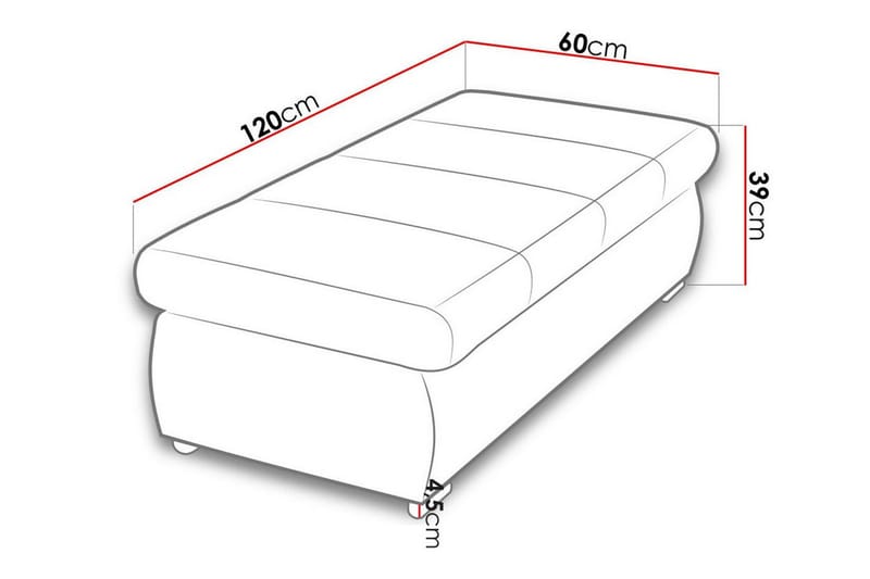 Fotpall Cerys 60 cm - Brun - Möbler - Fåtölj & stolar - Pall & puff - Fotpallar