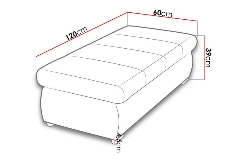 Fotpall Cerys 60 cm - Grön - Möbler - Fåtölj & stolar - Pall & puff - Fotpallar