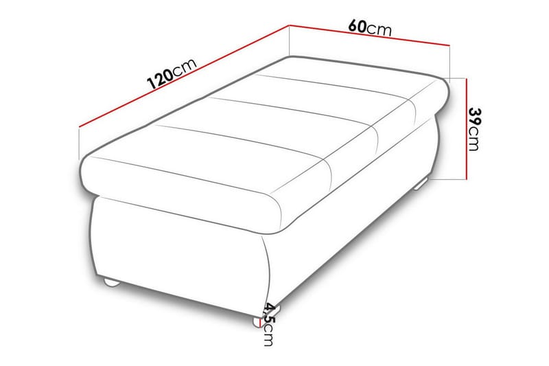 Fotpall Cerys 60 cm - Grön - Möbler - Fåtölj & stolar - Pall & puff - Fotpallar