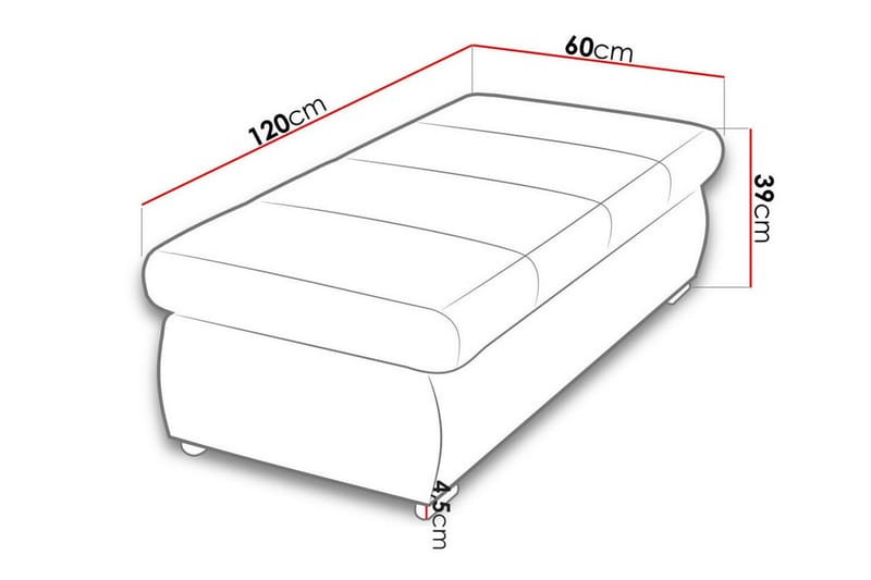 Fotpall Cerys 60 cm - Rosa - Möbler - Fåtölj & stolar - Pall & puff - Fotpallar