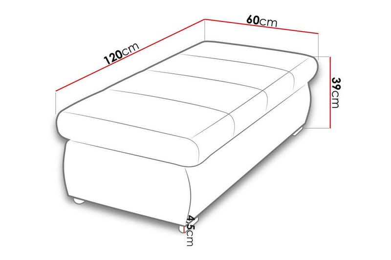 Fotpall Cerys 60 cm - Turkos - Möbler - Fåtölj & stolar - Pall & puff - Fotpallar