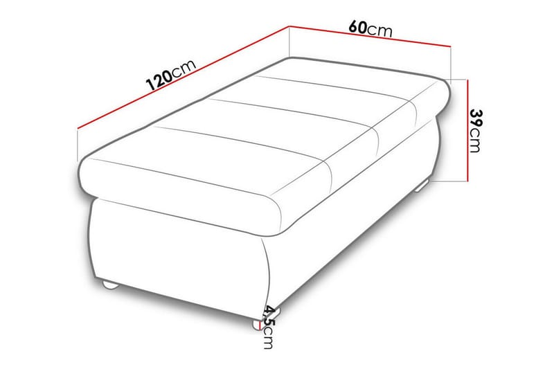 Fotpall Cerys 60 cm - Möbler - Fåtölj & stolar - Pall & puff - Fotpallar