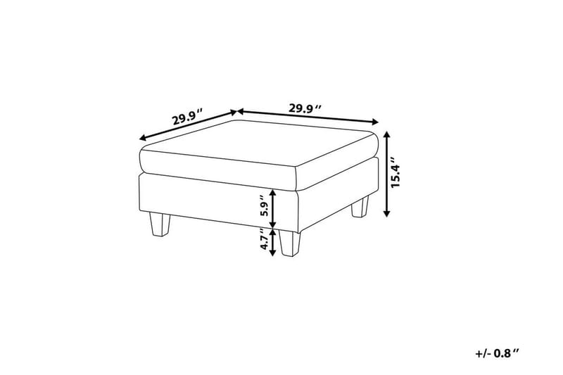 Fotpall Fevik 76|76 cm - Grå - Möbler - Fåtölj & stolar - Pall & puff - Fotpallar