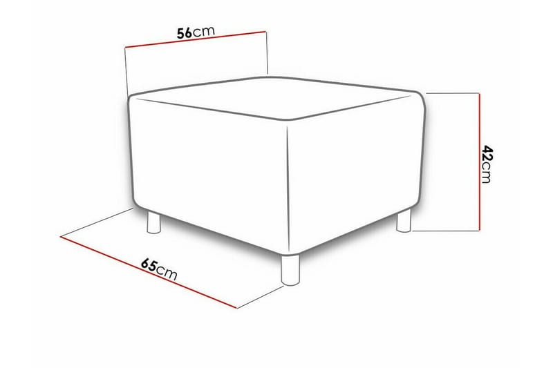 Fotpall Kintore 56 cm - Möbler - Fåtölj & stolar - Pall & puff - Fotpallar