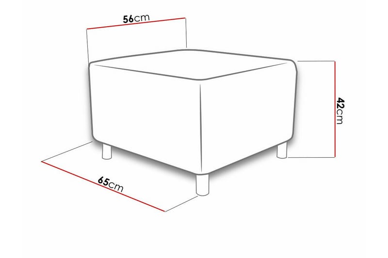 Fotpall Kintore 56 cm - Möbler - Fåtölj & stolar - Pall & puff - Fotpallar