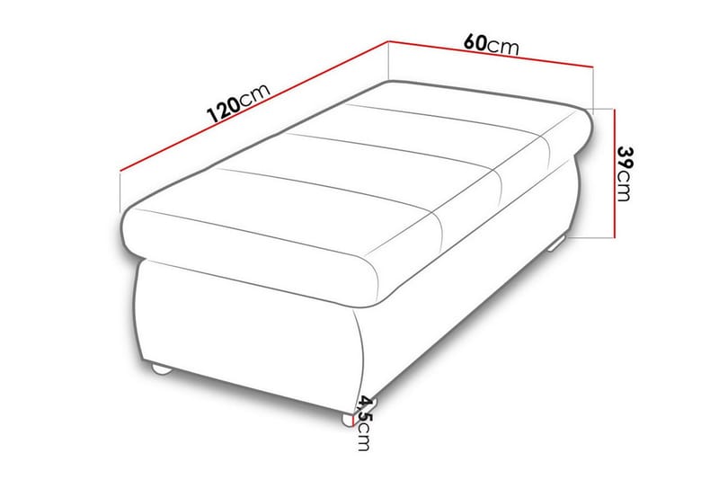 Fotpall Kintore 60 cm - Möbler - Fåtölj & stolar - Pall & puff - Fotpallar