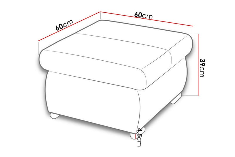 Fotpall Kintore 60 cm - Möbler - Fåtölj & stolar - Pall & puff - Fotpallar