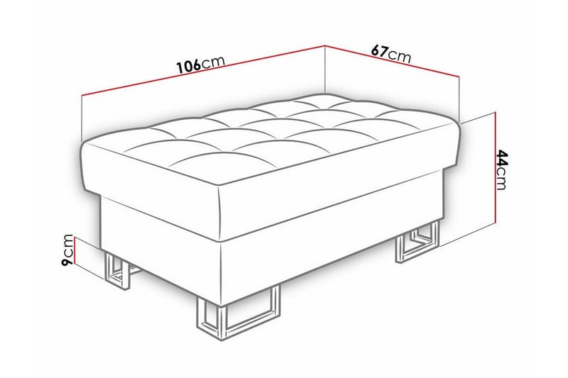 Fotpall Kintore 67 cm - Möbler - Fåtölj & stolar - Pall & puff - Fotpallar