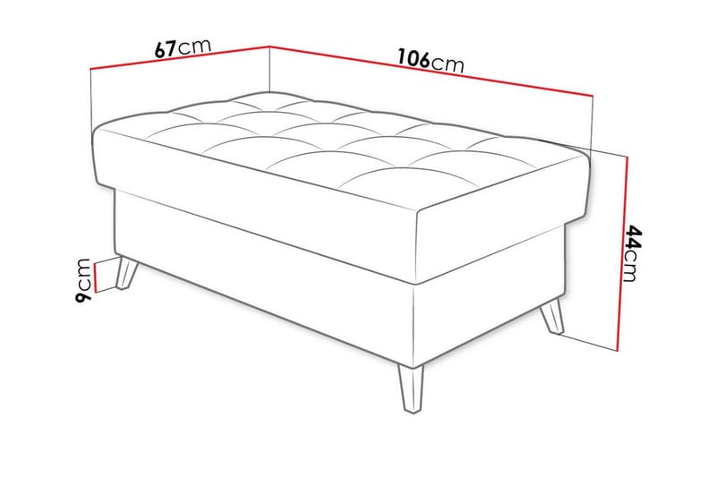 Fotpall Kintore 67 cm - Möbler - Fåtölj & stolar - Pall & puff - Fotpallar