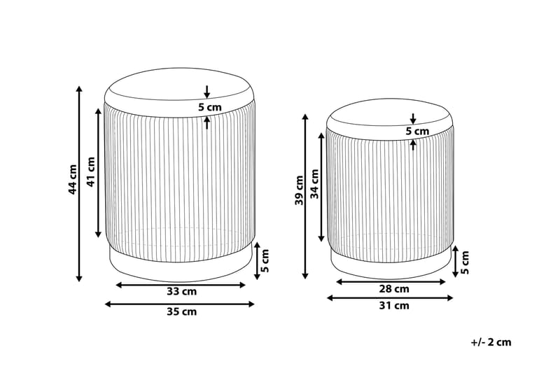 Fotpall Mangin med Förvaring 2-pack - Blå - Möbler - Fåtölj & stolar - Pall & puff - Fotpallar