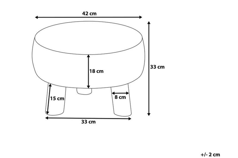 Fotpall Mundra 42|42 cm - Svart - Möbler - Fåtölj & stolar - Pall & puff - Fotpallar