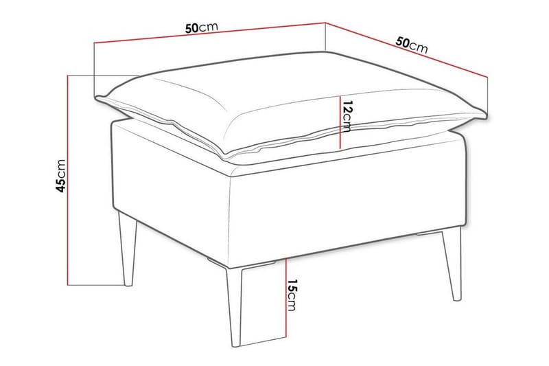 Fotpall Staffin 50 cm - Möbler - Fåtölj & stolar - Pall & puff - Fotpallar