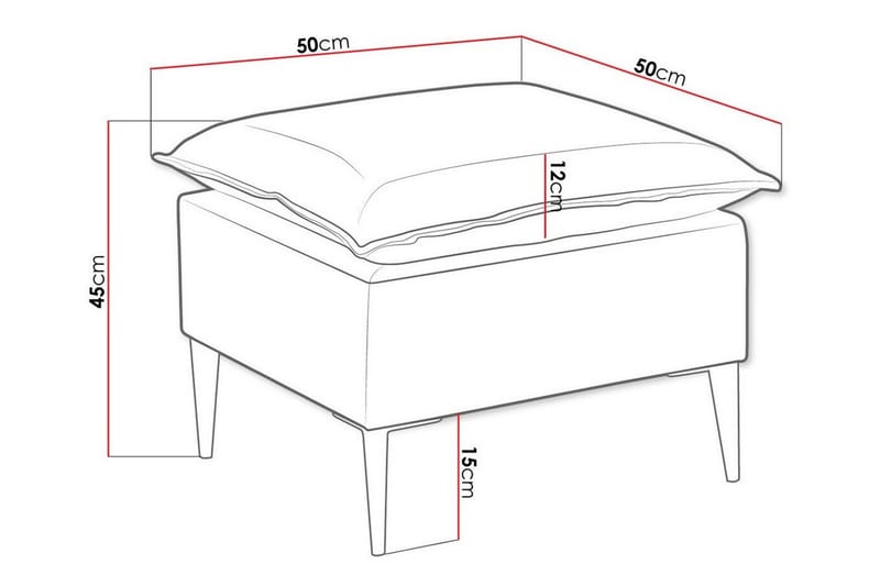 Fotpall Staffin 50 cm - Möbler - Fåtölj & stolar - Pall & puff - Fotpallar