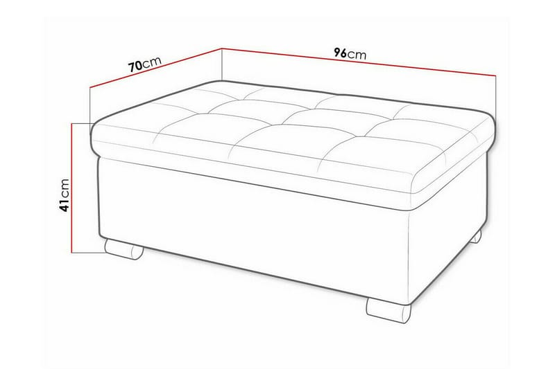 Fotpall Trefor 70 cm - Möbler - Fåtölj & stolar - Pall & puff - Fotpallar