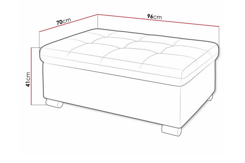 Fotpall Trefor 70 cm - Möbler - F�åtölj & stolar - Pall & puff - Fotpallar