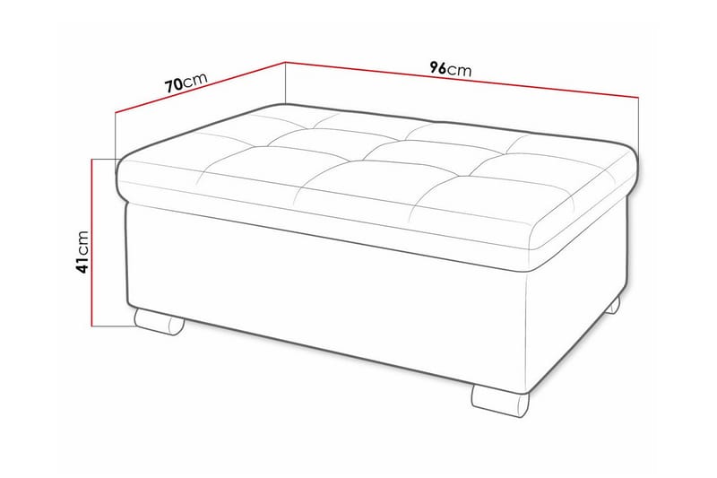 Fotpall Trefor 70 cm - Möbler - Fåtölj & stolar - Pall & puff - Fotpallar