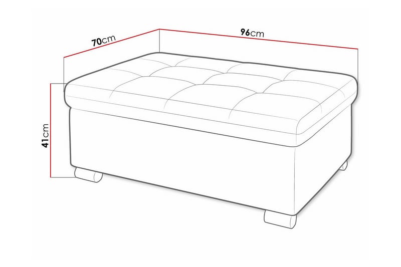 Fotpall Trefor 70 cm - Möbler - Fåtölj & stolar - Pall & puff - Fotpallar