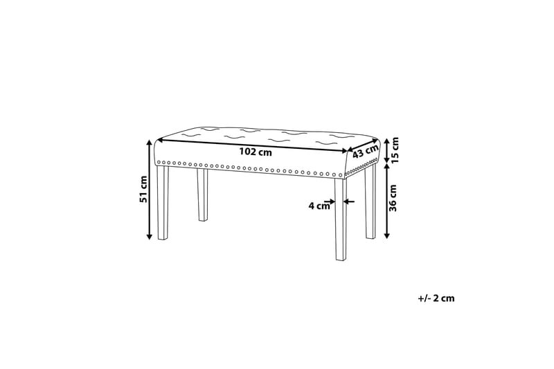 Fotpall Yorkton 43|102 cm - Svart - Möbler - Fåtölj & stolar - Pall & puff - Fotpallar