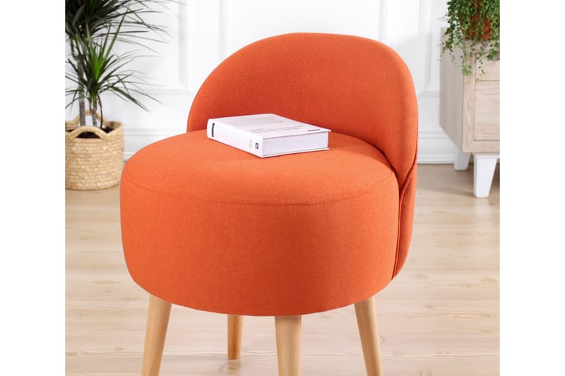 Sittpuff Hibbing 42 cm - Orange - Möbler - Fåtölj & stolar - Pall & puff - Sittpuff