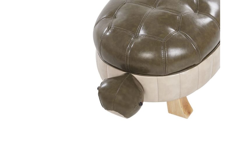 Sittpuff Testudo - Konstläder/Grön/Beige - Möbler - Fåtölj & stolar - Pall & puff - Sittpuff