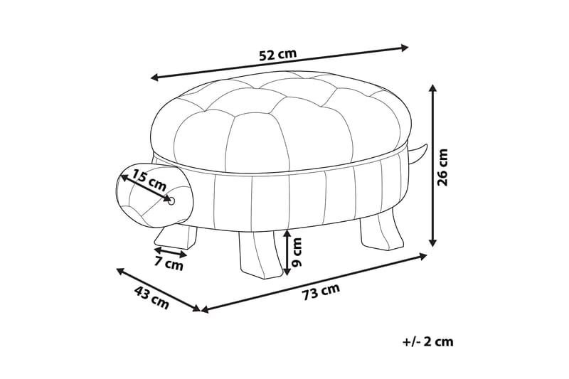 Sittpuff Testudo - Konstläder/Grön/Beige - Möbler - Fåtölj & stolar - Pall & puff - Sittpuff