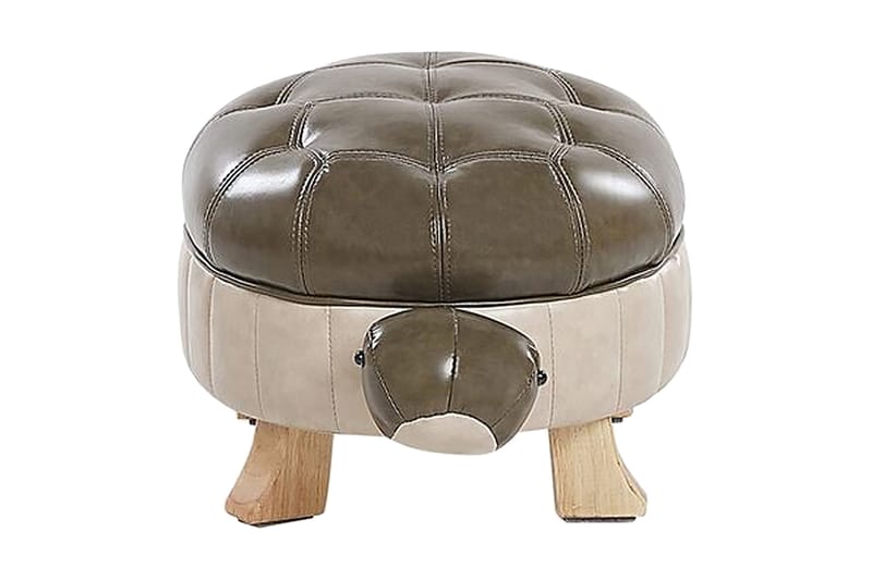 Sittpuff Testudo - Konstläder/Grön/Beige - Möbler - Fåtölj & stolar - Pall & puff - Sittpuff