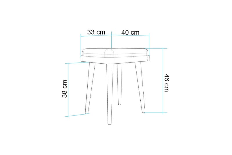 Valsot Sittpuff 40 cm - Ek/Antracit - Möbler - Fåtölj & stolar - Pall & puff - Sittpuff