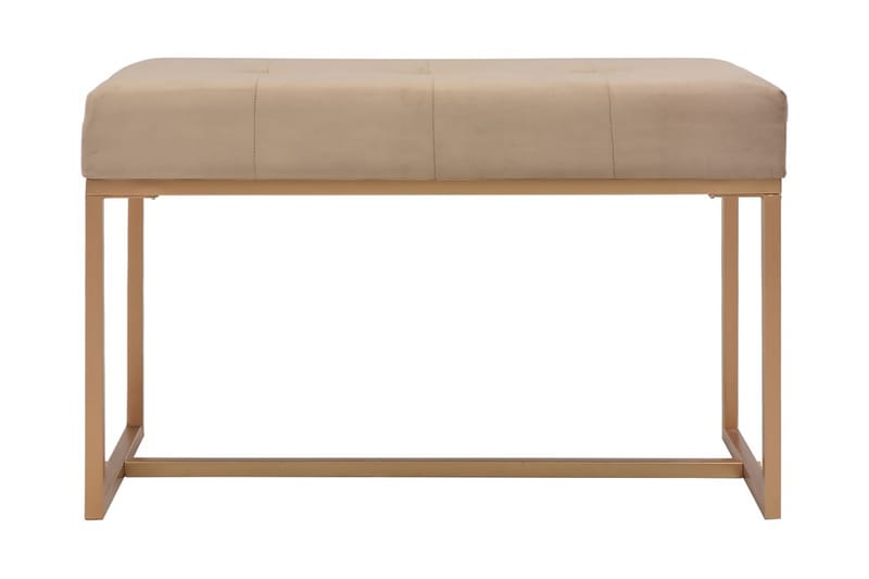 Bänk 80 cm beige sammet - Beige - Möbler - Fåtölj & stolar - Sittbänk