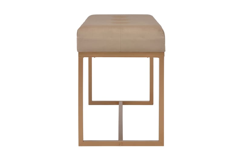 Bänk 80 cm beige sammet - Beige - Möbler - Fåtölj & stolar - Sittbänk