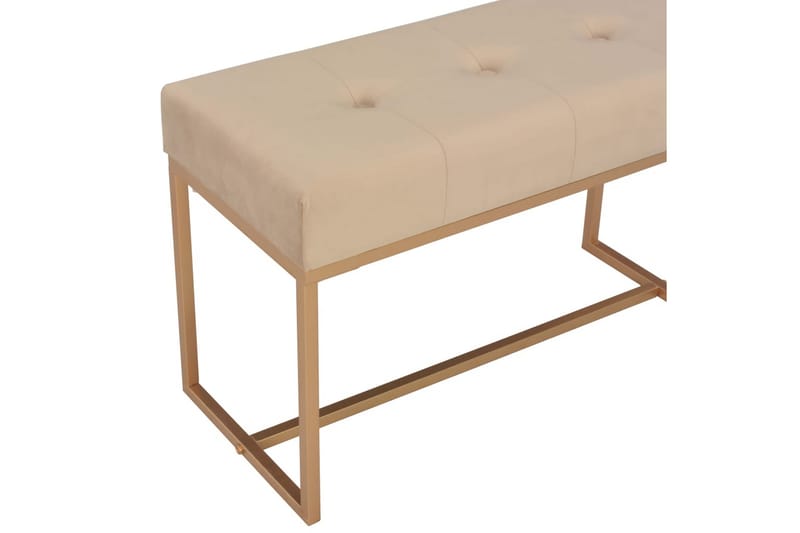 Bänk 80 cm beige sammet - Beige - Möbler - Fåtölj & stolar - Sittbänk