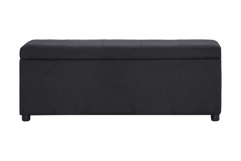 Bänk med förvaringsutrymme 116 cm svart polyester - Svart - Sittbänk med förvaring - Sittbänk - Hallbänk med förvaring - Hallbänk
