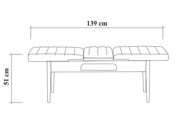 Sittbänk Vinadi 110 cm - Brun - Möbler - Fåtölj & stolar - Sittbänk